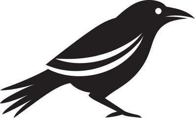 Regal Crane Logo Stork in Silhouette