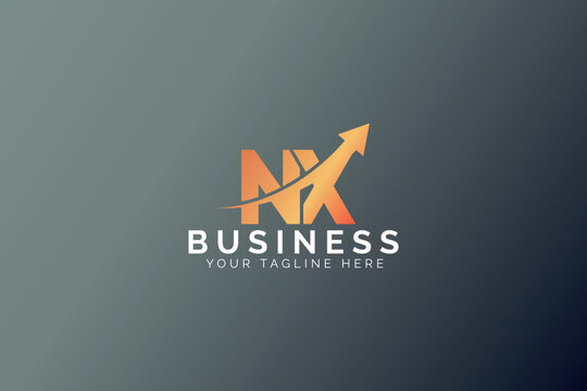 Minimal Trendy Letter N X And Arrow Guardian Logo Template