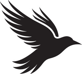 Pigeon in Silhouette Abstract Hummingbird Badge