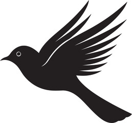 Soaring Raven Icon Graceful Falcon Logo