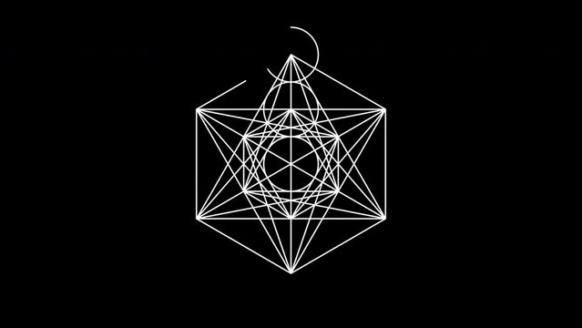 Metatron Slow Lines Loopable Animation