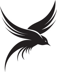 Vulture in Silhouette Nighttime Crow Logo