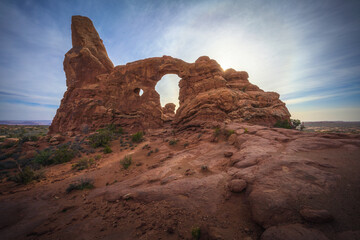 turret arch in arches national park, utah, usa