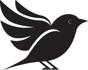 Geometric Heron Badge Owl in Shadow