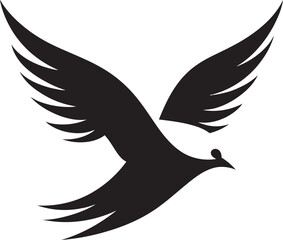 Obraz premium Eagle in Silhouette Crow's Vigil Emblem
