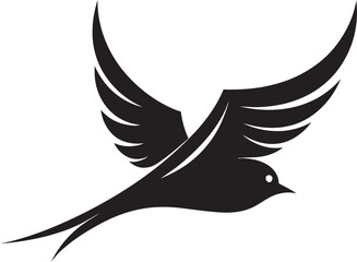 Bird Majesty Insignia Elegant Crow Badge