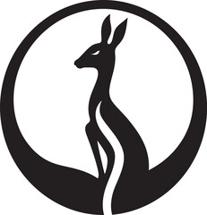 Kangaroo Wilderness Symbol Kangaroo Hop Emblem