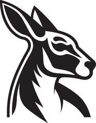 Kangaroo Boxing Icon Kangaroo Outback Badge