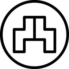 Narrow icon flat vector illustration