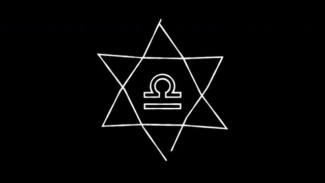 Dodecagram and Zodiac Wiggle Lines Loop