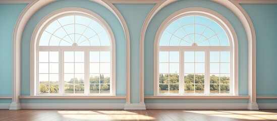 illustration of a window in an empty space