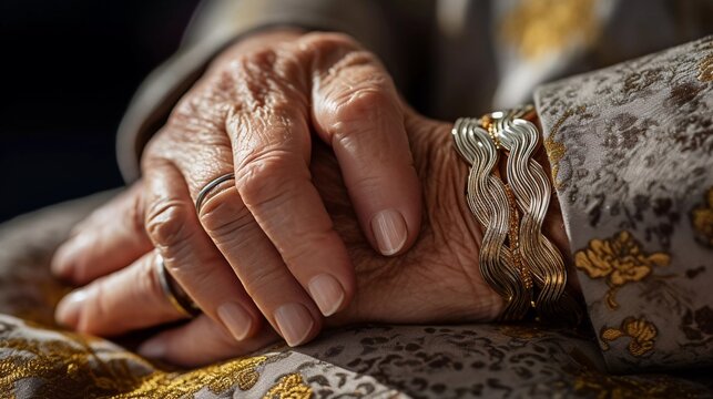 A Lifetime of Love: Grandmother's Hands in Focus
