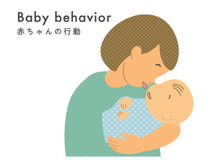 Illustration material:Baby's behavior, gestures