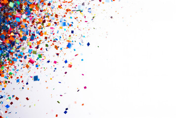 Concept background with colorful confetti.