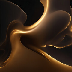 abstract background - golden background - golden abstract - Curves and lines - Generative AI