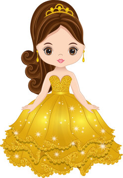 Vector Cartoon Sweet 16, Quinceanera Birthday Party Girl