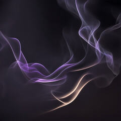 abstract smoke background - Gray background - Gray abstract - Curves and lines - Generative AI