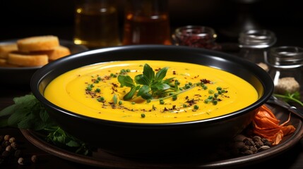 vegetable soup with bread