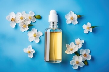 Obraz na płótnie Canvas Beauty cosmetic skincare oil in bottle mockup