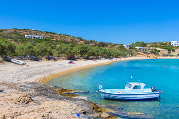 Hohlakoura beach on Lipsi island, Greece 