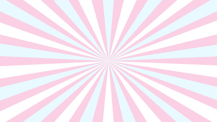 Blue pink and white sunburst background	