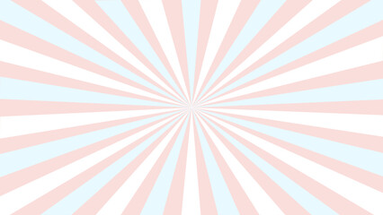 Blue pink and white sunburst background	