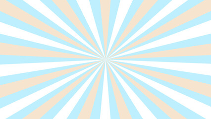 Blue beige and white sunburst background	