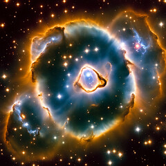 The mother - Bright star supernova sweeping dust and gas into the universe and generating a new star.