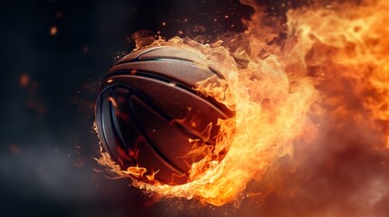 football in fire