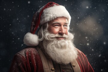Portrait of Santa Claus.