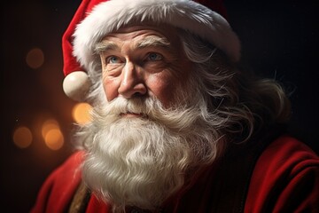 Portrait of Santa Claus.