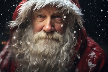 Portrait of Santa Claus.