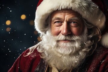 Portrait of Santa Claus.
