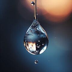 drop of water on blue water, drop, blue, rain, liquid, icon, droplet, wet, abstract, clean, clear, raindrop, isolated, nature, 