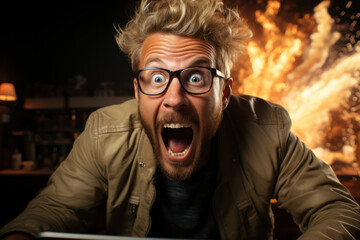 A meme featuring a clever and funny caption, demonstrating the rapid spread of internet humor. Concept of humor in digital culture. Generative Ai.