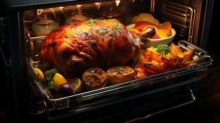 Naklejka premium Tasty rotisserie and street food, but classy and genuine