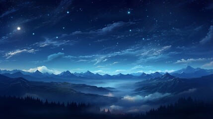 Naklejka na ściany i meble a captivating image reminiscent of a midnight sky filled with stars.
