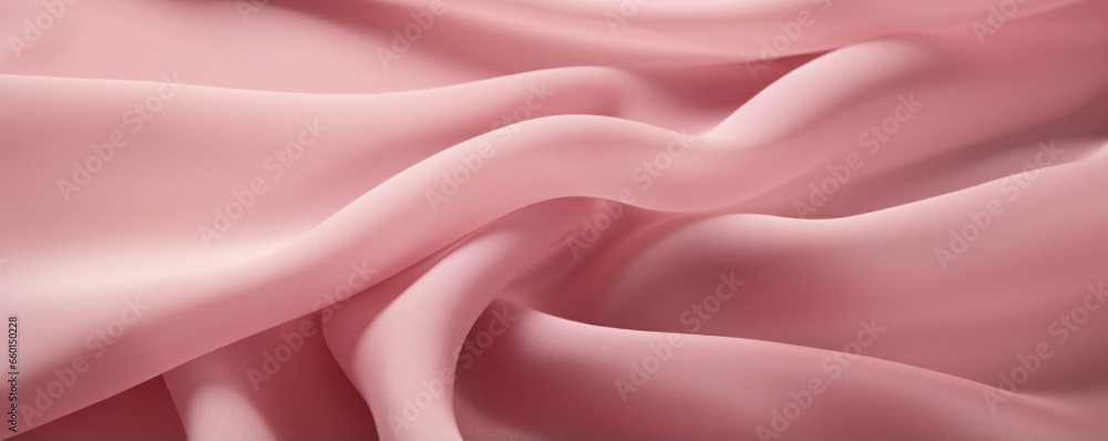 Poster closeup of a dusty rose chiffon fabric with a delicate and appearance, perfect for layering or addin