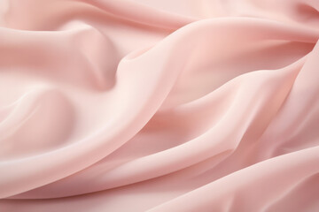Closeup of a delicate chiffon set in a blush pink color. The fabric is soft and delicate, with a naturally dd texture that hugs the body.