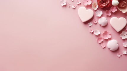 Fototapeta na wymiar Valentine background. Romantic background with copy space