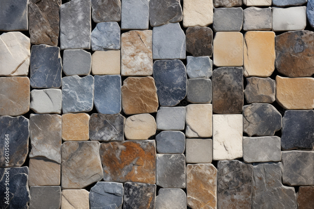Poster closeup of quartzites shimmering surface, with a unique mosaiclike pattern formed by its various min