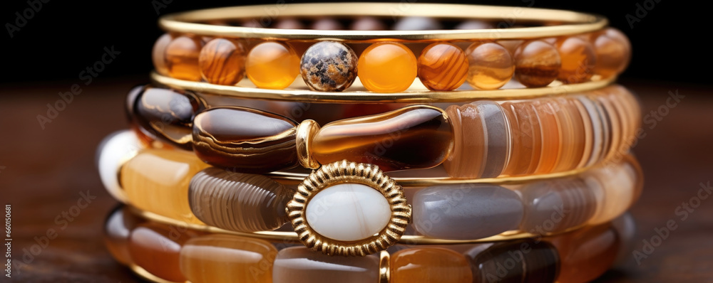 Poster closeup of earthy banded agate layers upon layers of intricate bands adorn this agate in a rich arra