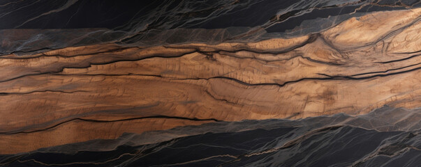 Spalted patterned wood with a dark, almost black background and thin, lightcolored lines that create a dramatic and modern look.