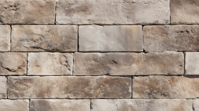 Weathered and aged tumbled stone with a pitted texture, featuring a marbled coloration and rugged surface that gives it a unique, antiquelike feel.