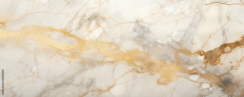 Aufkleber closeup of cracked marble with swirling s in shades of gold and cream. the cracks are small and deli