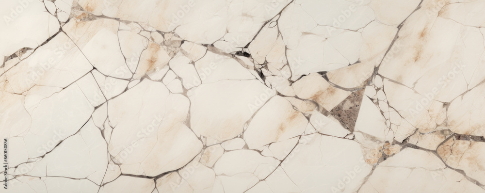 Aufkleber texture of cracked marble with muted, earthy tones and subtle s of cream and ivory. the surface has 