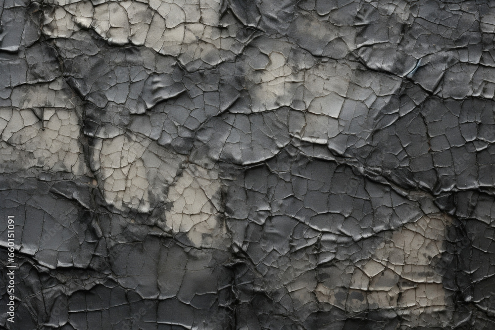 Poster closeup of frayed and torn rubber, with intricate patterns and a mix of thin and thick areas. the te