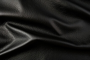 Fototapeta premium Texture of oiltanned buffalo leather, with a shiny and slightly oily appearance in a deep black color. This type of leather is highly waterresistant and has a supple feel, making it ideal