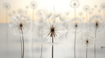 dandelion seeds in the wind
