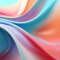 Abstract colorful background with smooth lines in blue, pink and orange colors, AI Generated